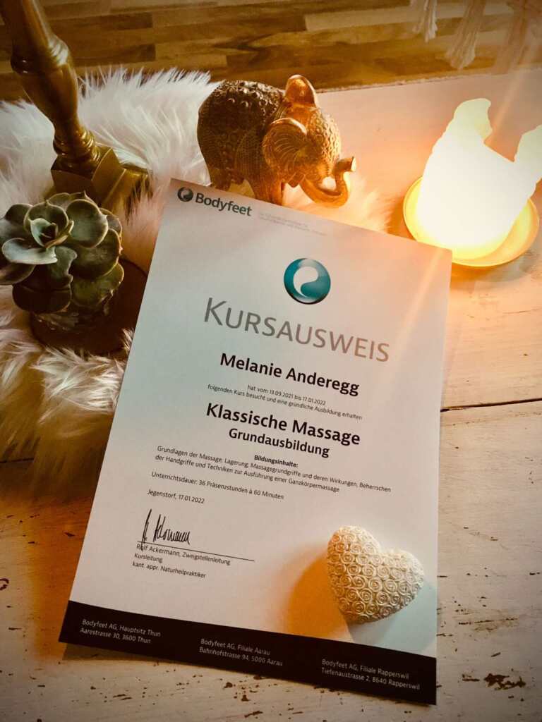 Kursausweis - Klassische Massage