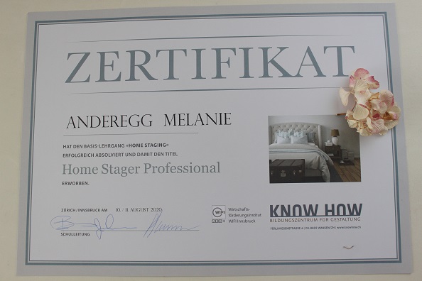 Zertifikat - Home Stager Professional