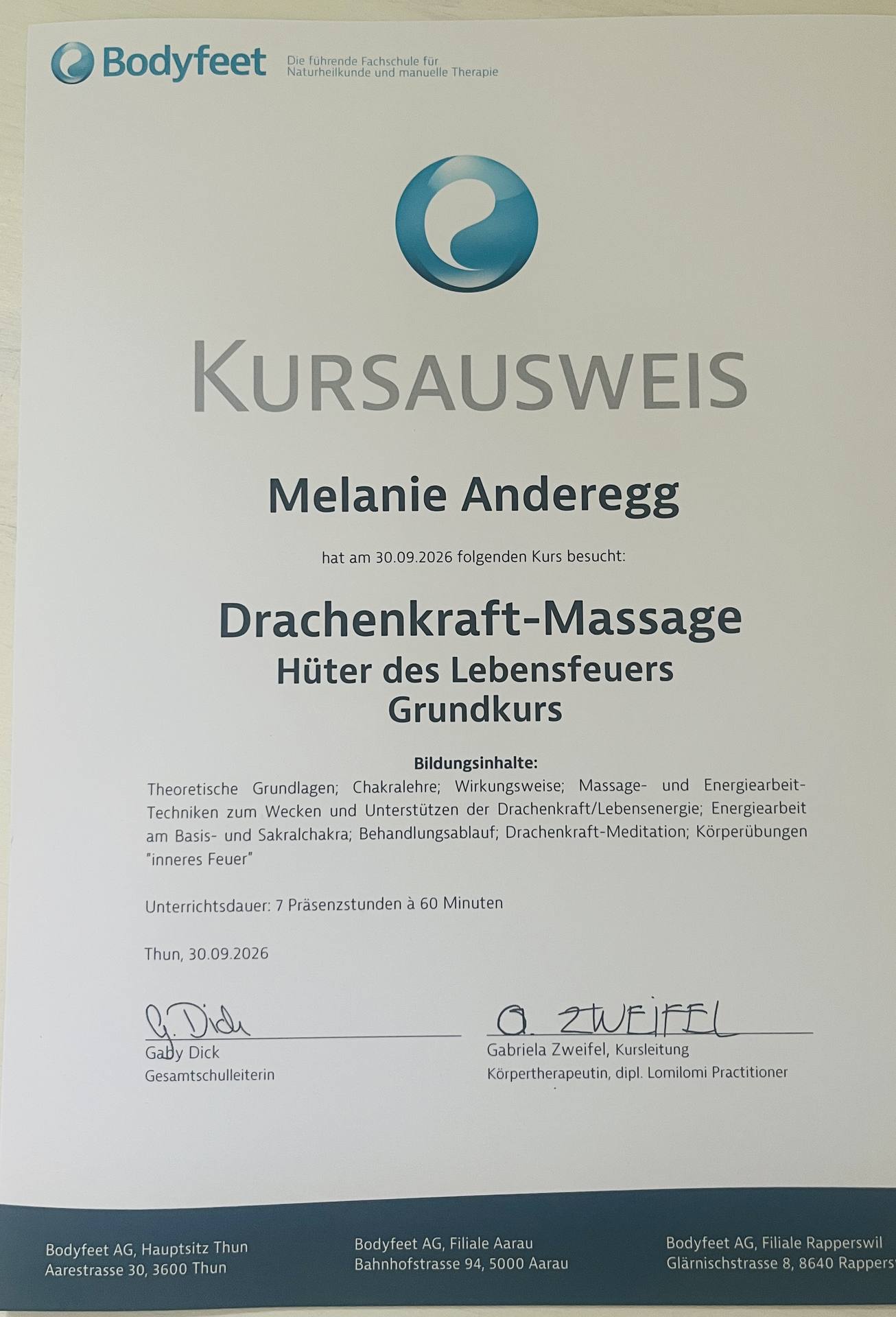 Drachenkraft Kursausweis